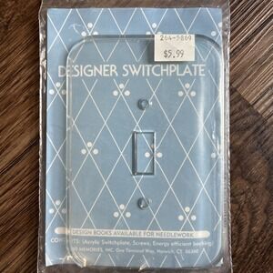 Vintage Fond Memories Designer Acrylic Switchplate Clear NEW Sealed